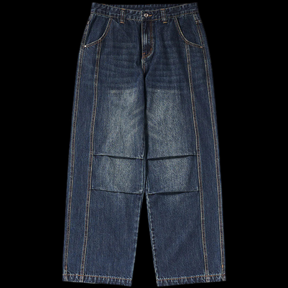 Straight-Leg Vintage Denim Jeans
